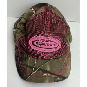 Team Realtree Military Green and‎ Pink Baseball Cap